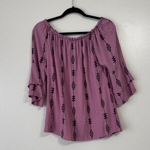 Women's Off-Shoulder Top - Purple